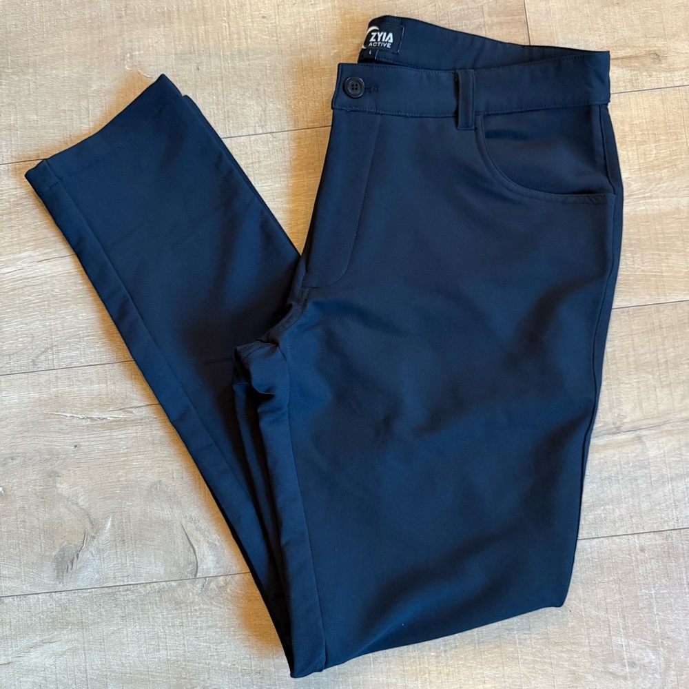 Zyia Pants Mens Black Skinny Stretch Mid Rise 5 Pocket City Daily Active large
